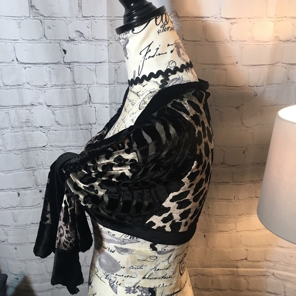 Lined sheer velvet scarf wrap - Picture 7 of 8